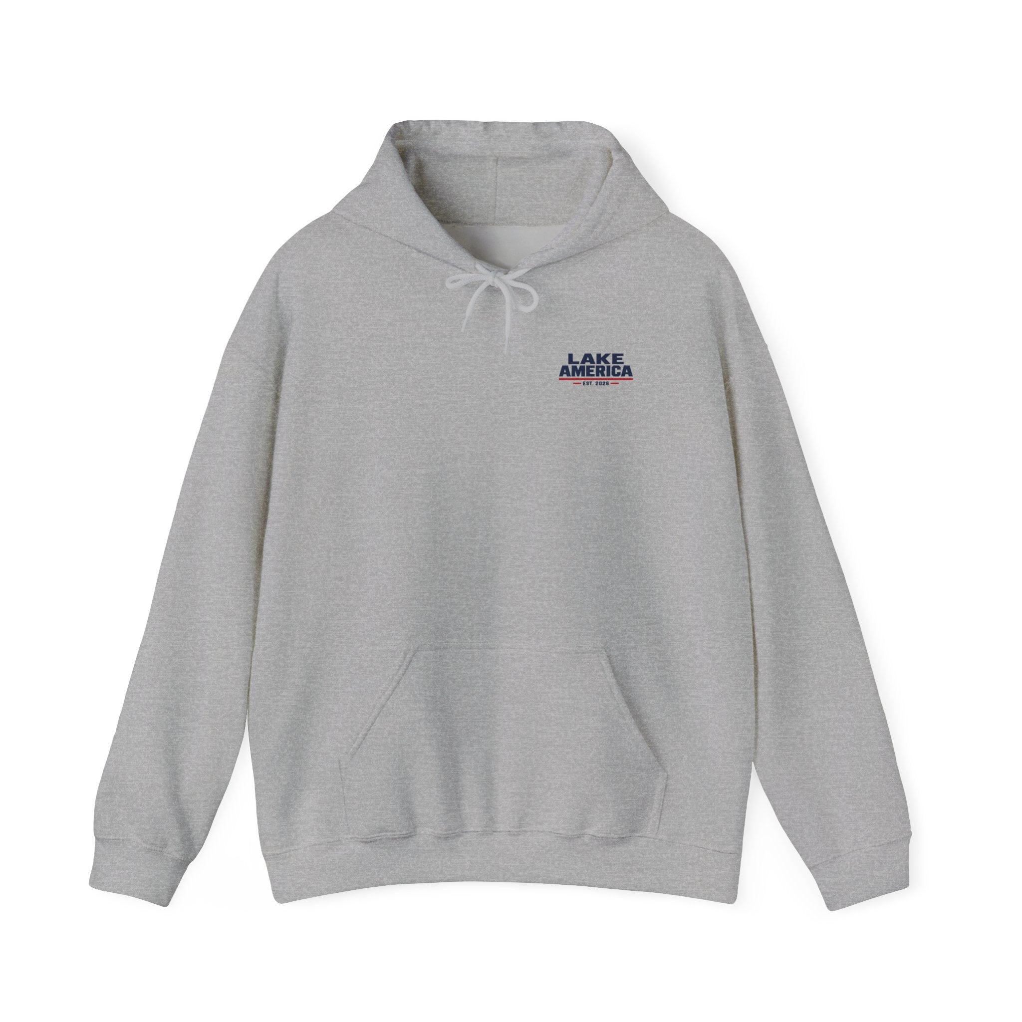 Lake America Vintage Flag Hoodie – Light Back Graphic