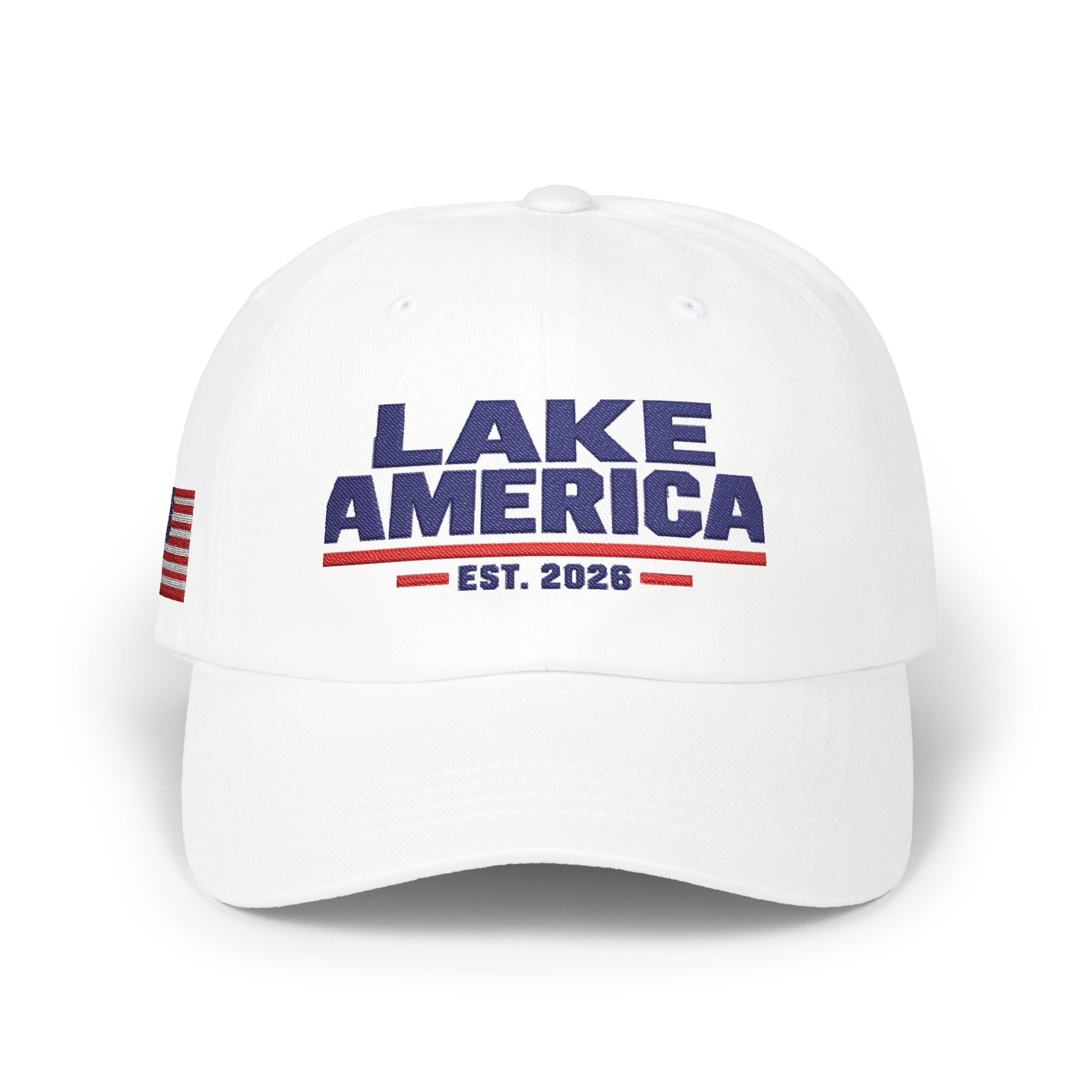 Lake America Heritage Dad Cap – Light Colorway + Side Embroidery