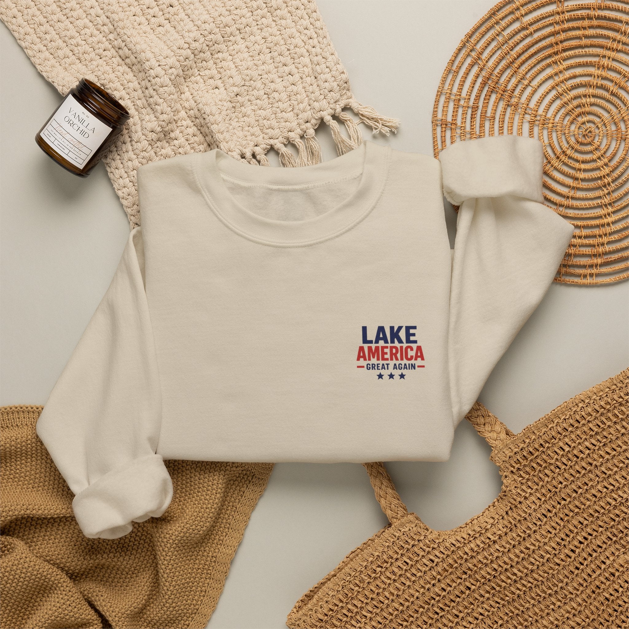 Lake America Great Again Crewneck – Light Colorway