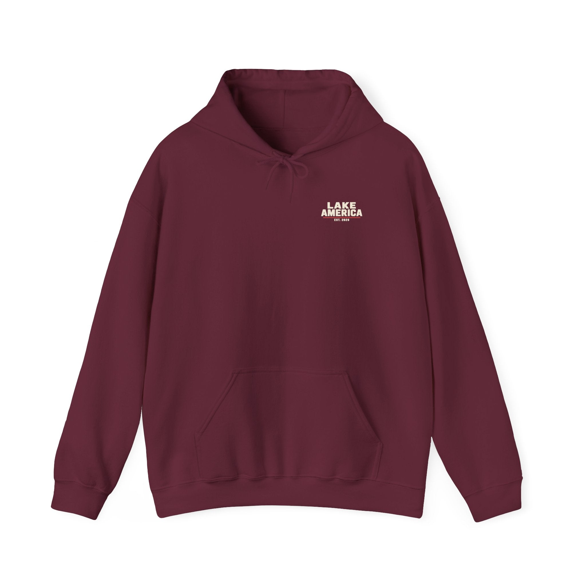 Lake America Vintage Flag Hoodie – Dark Back Graphic