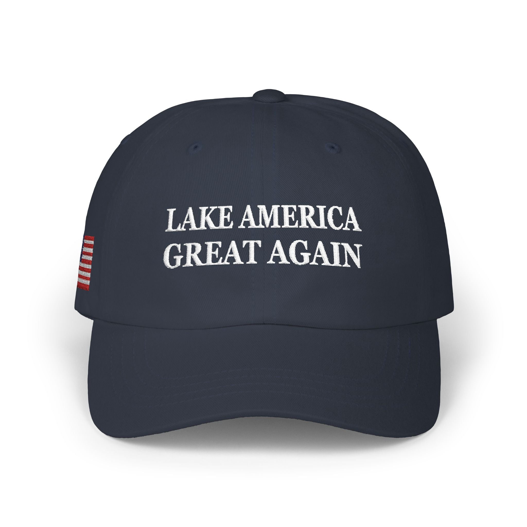 Lake America Great Again Dark Campaign Dad Cap – Side Flag Edition