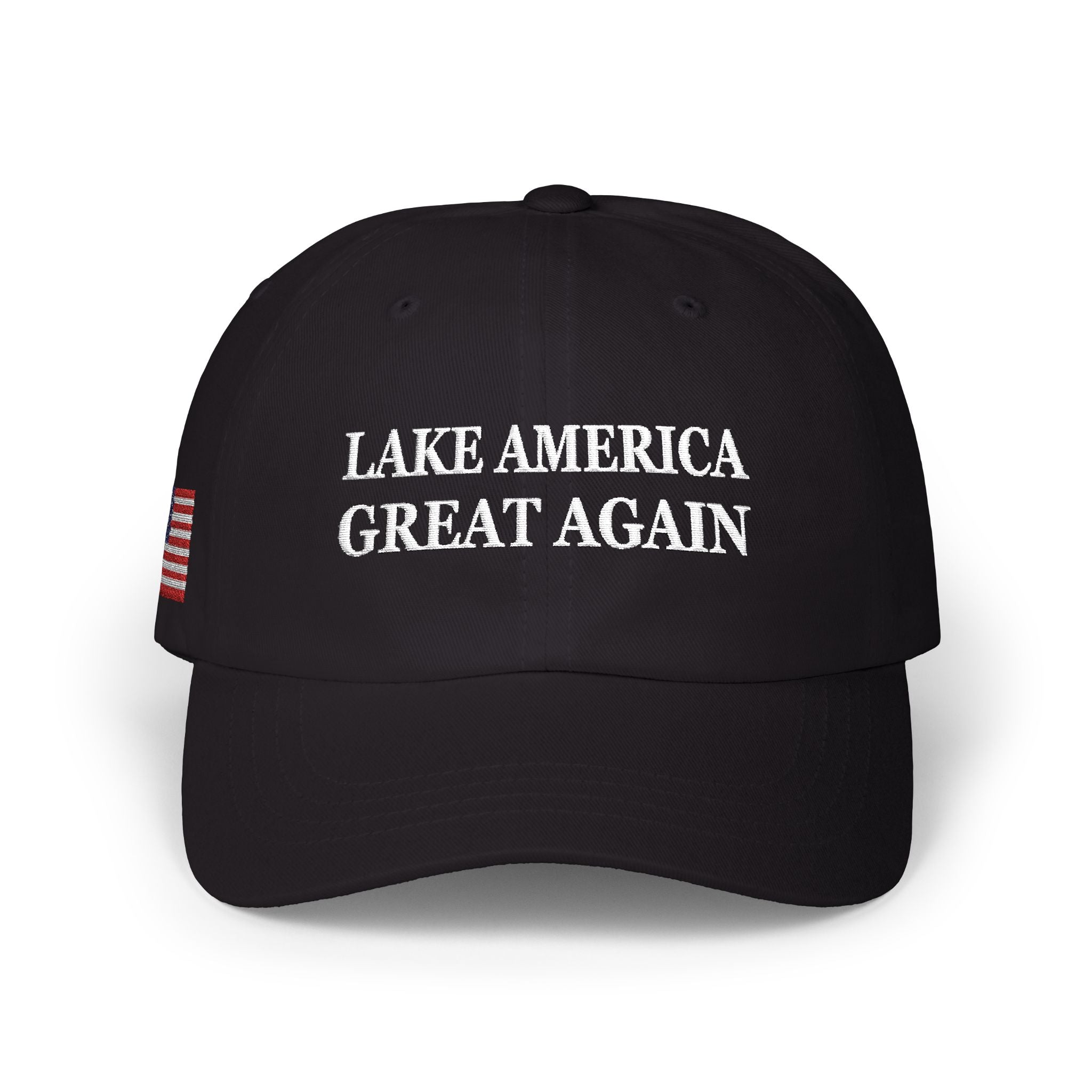 Lake America Great Again Dark Campaign Dad Cap – Side Flag Edition