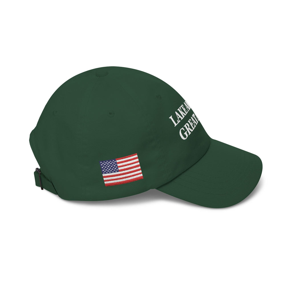 Lake America Great Again Dark Campaign Dad Cap – Side Flag Edition
