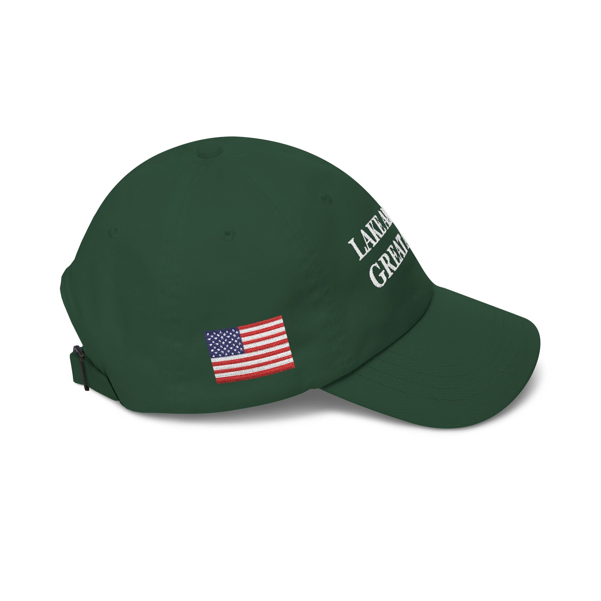 Lake America Great Again Dark Campaign Dad Cap – Side Flag Edition