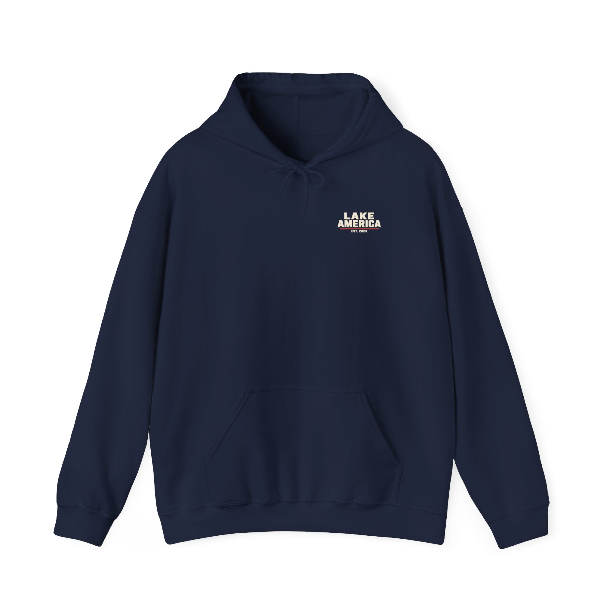 Lake America Vintage Flag Hoodie – Dark Back Graphic