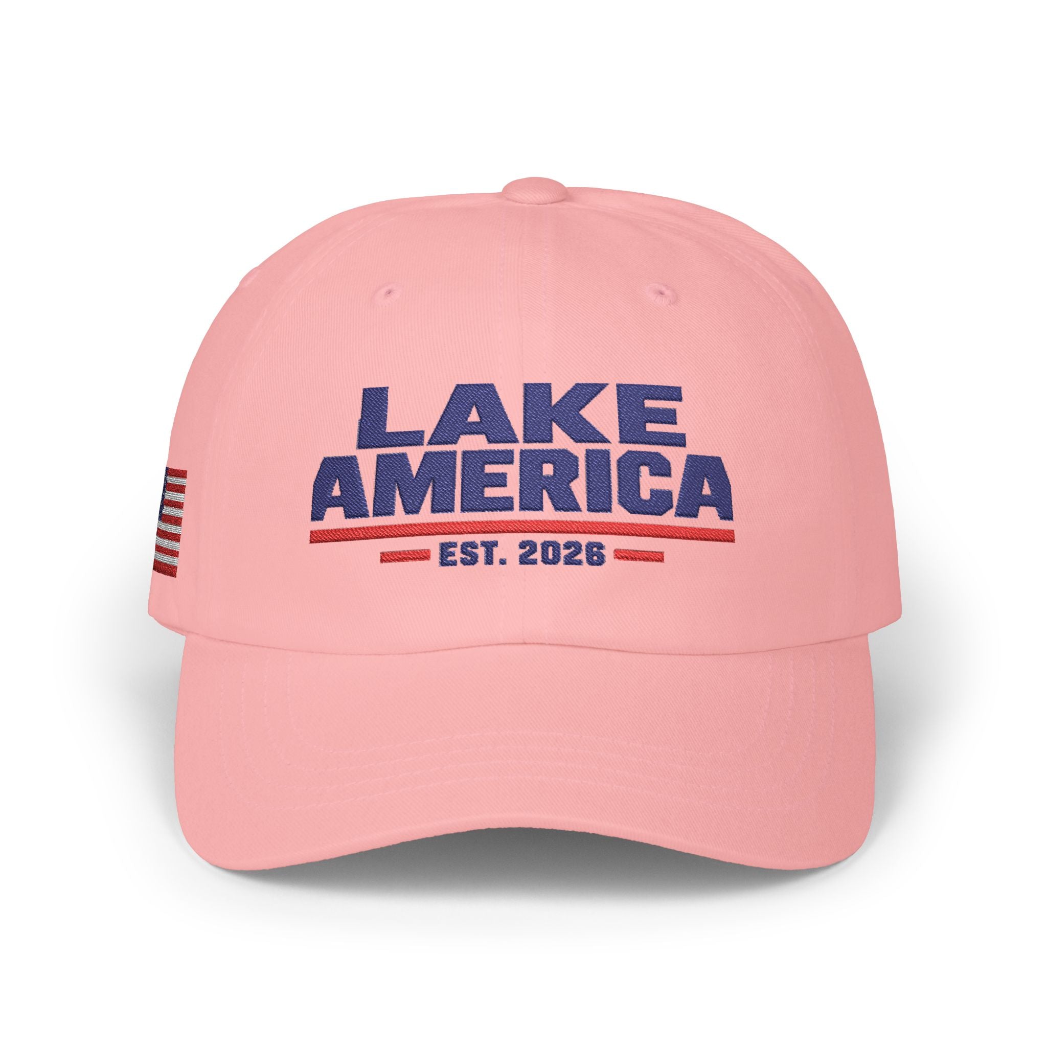 Lake America Heritage Dad Cap – Light Colorway + Side Embroidery