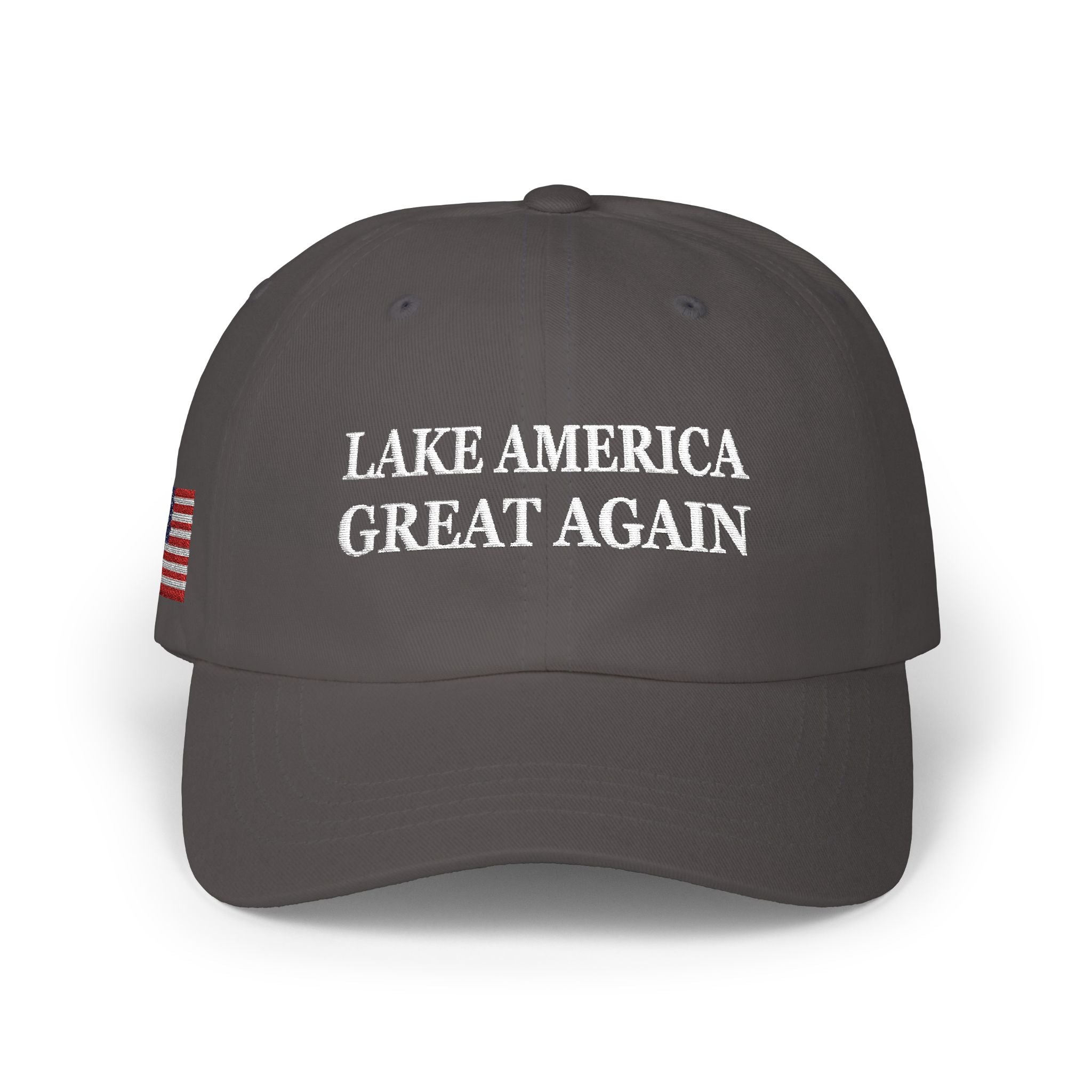 Lake America Great Again Dark Campaign Dad Cap – Side Flag Edition