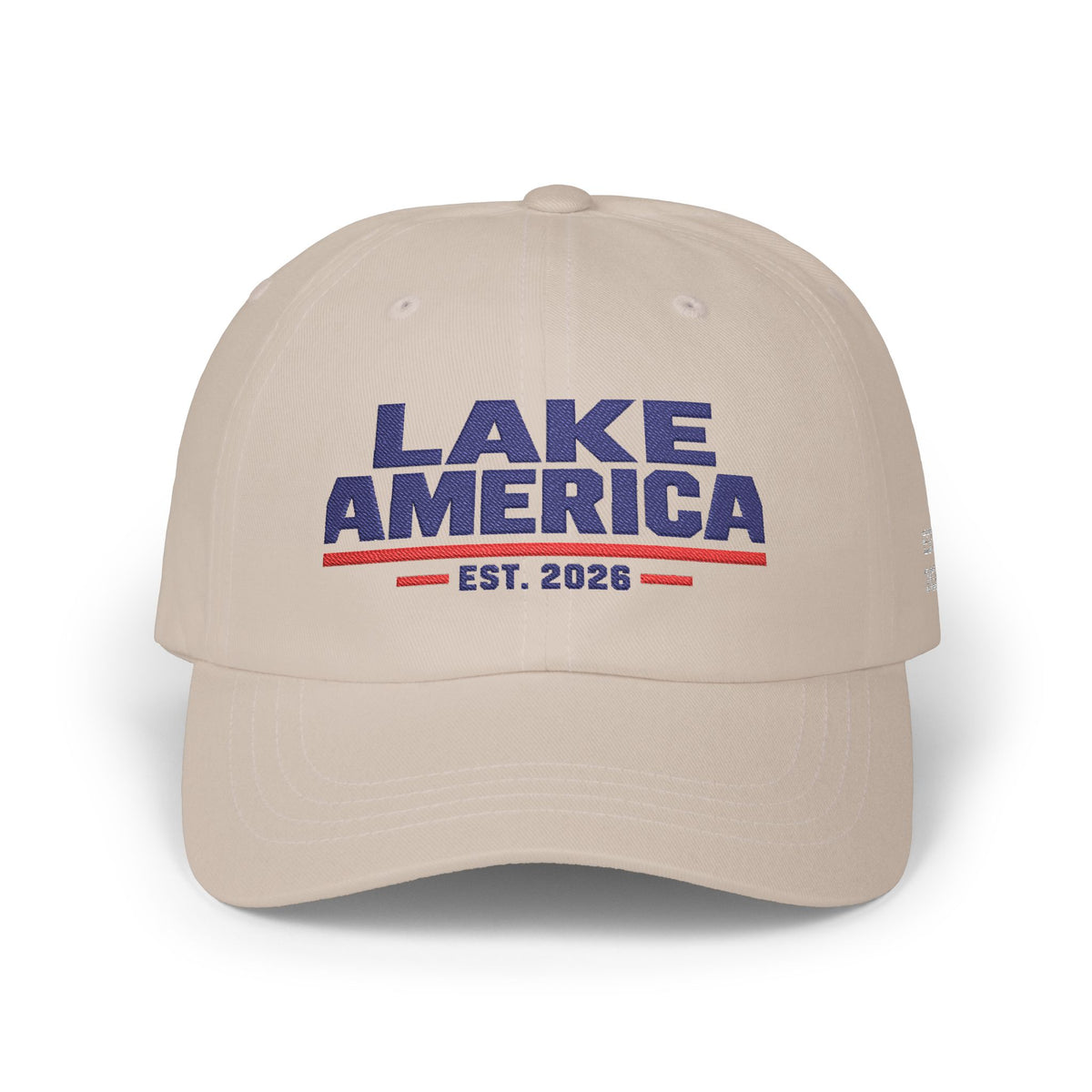 Lake America Heritage Dad Cap – Light Colorway + Side Embroidery