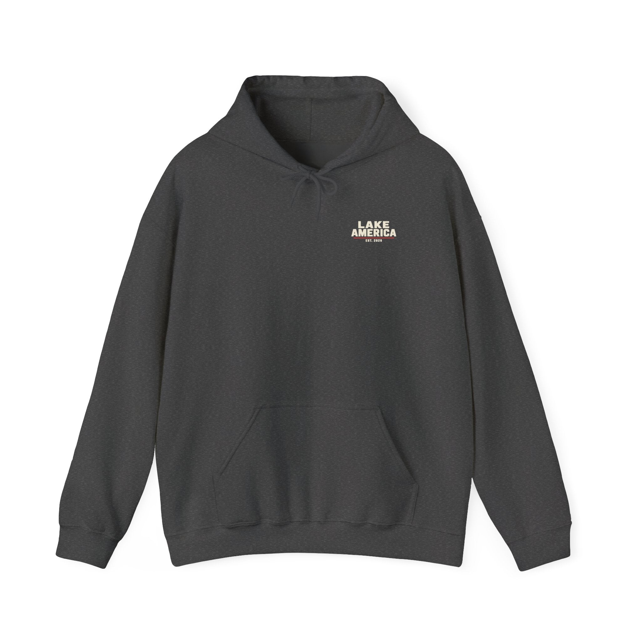 Lake America Vintage Flag Hoodie – Dark Back Graphic