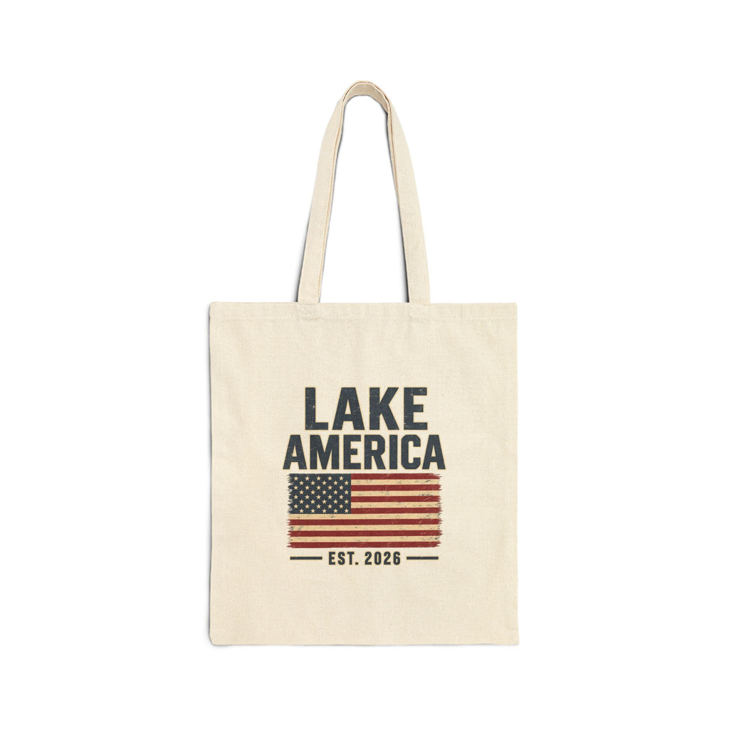 Lake America Vintage Flag Canvas Tote – Dockside Carryall