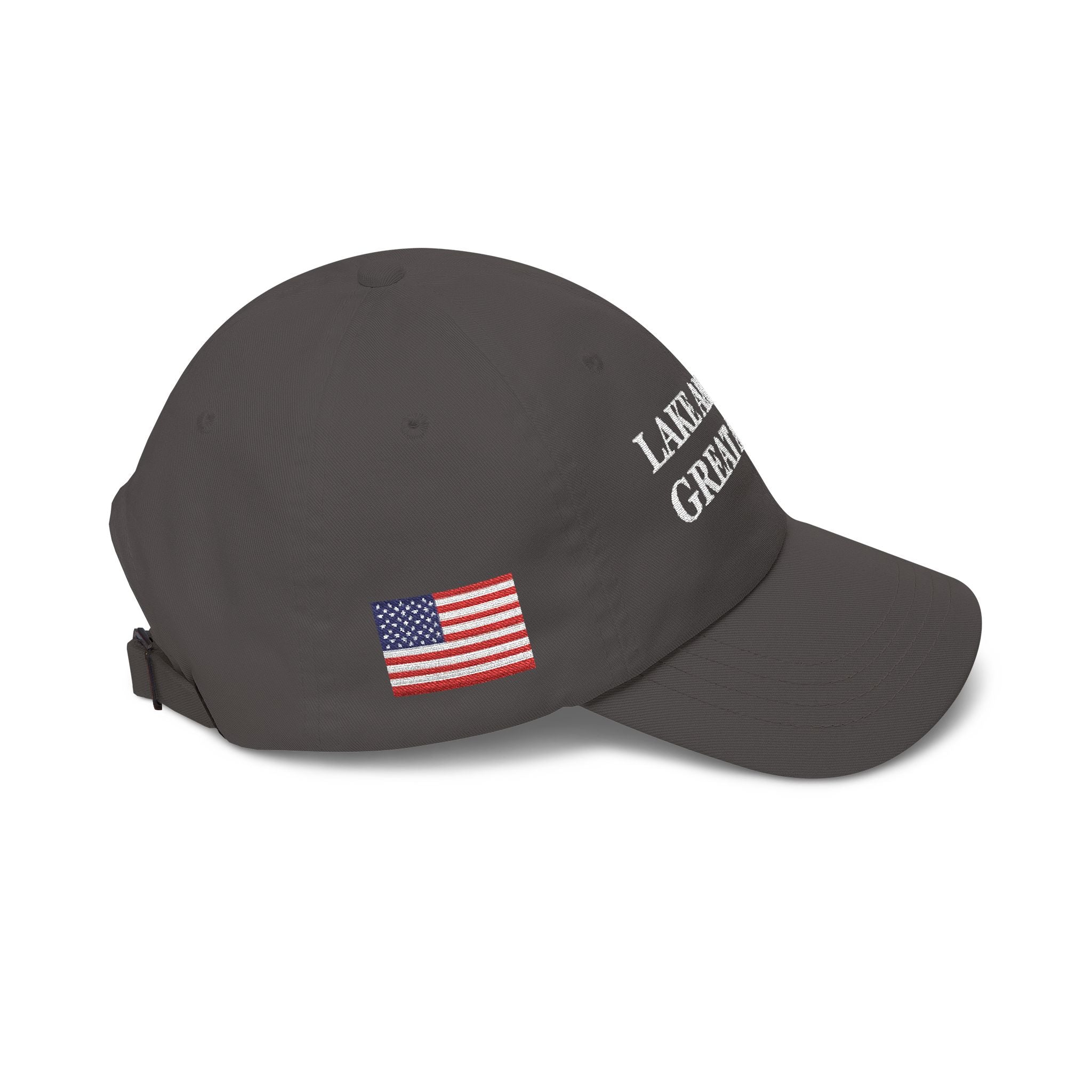 Lake America Great Again Dark Campaign Dad Cap – Side Flag Edition