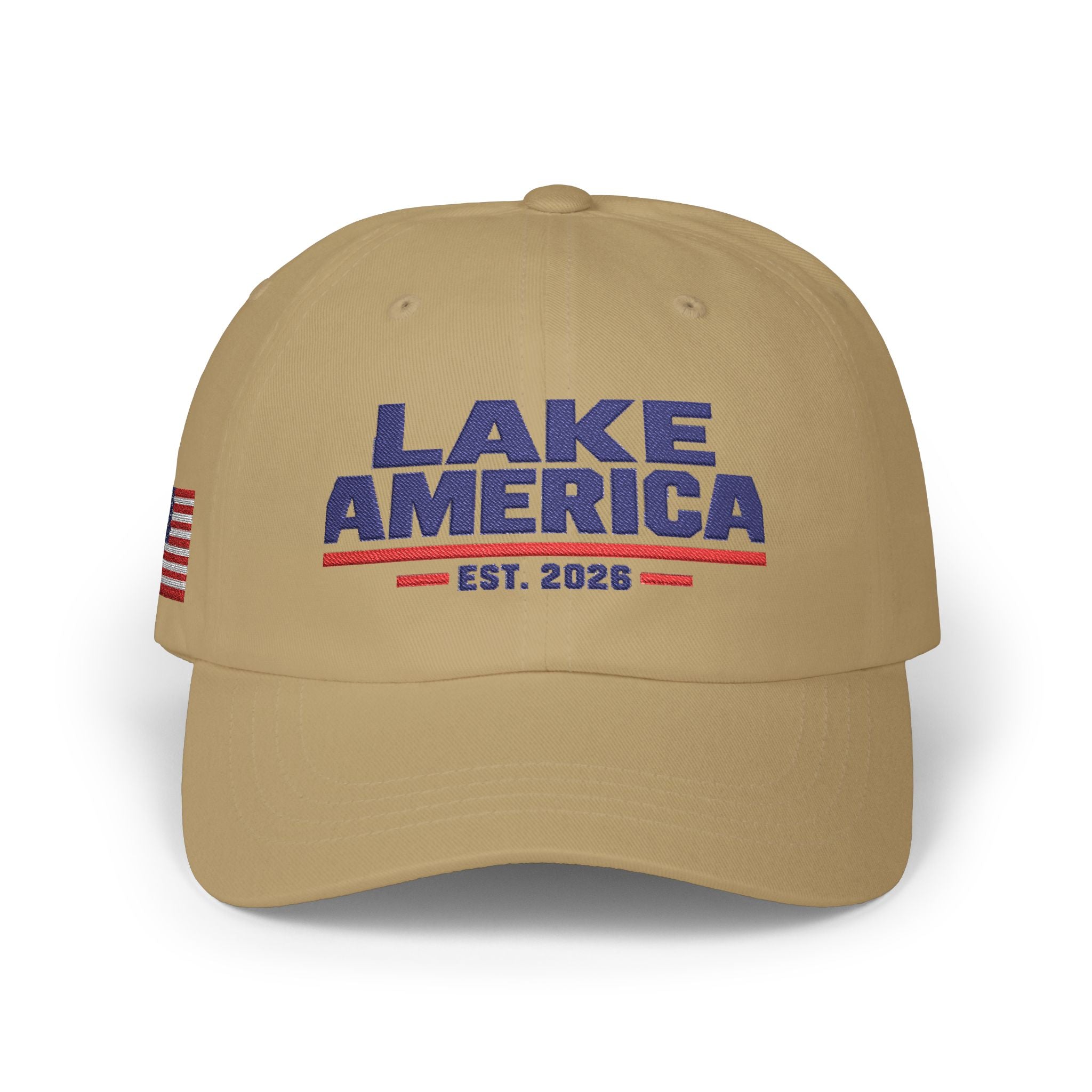 Lake America Heritage Dad Cap – Light Colorway + Side Embroidery