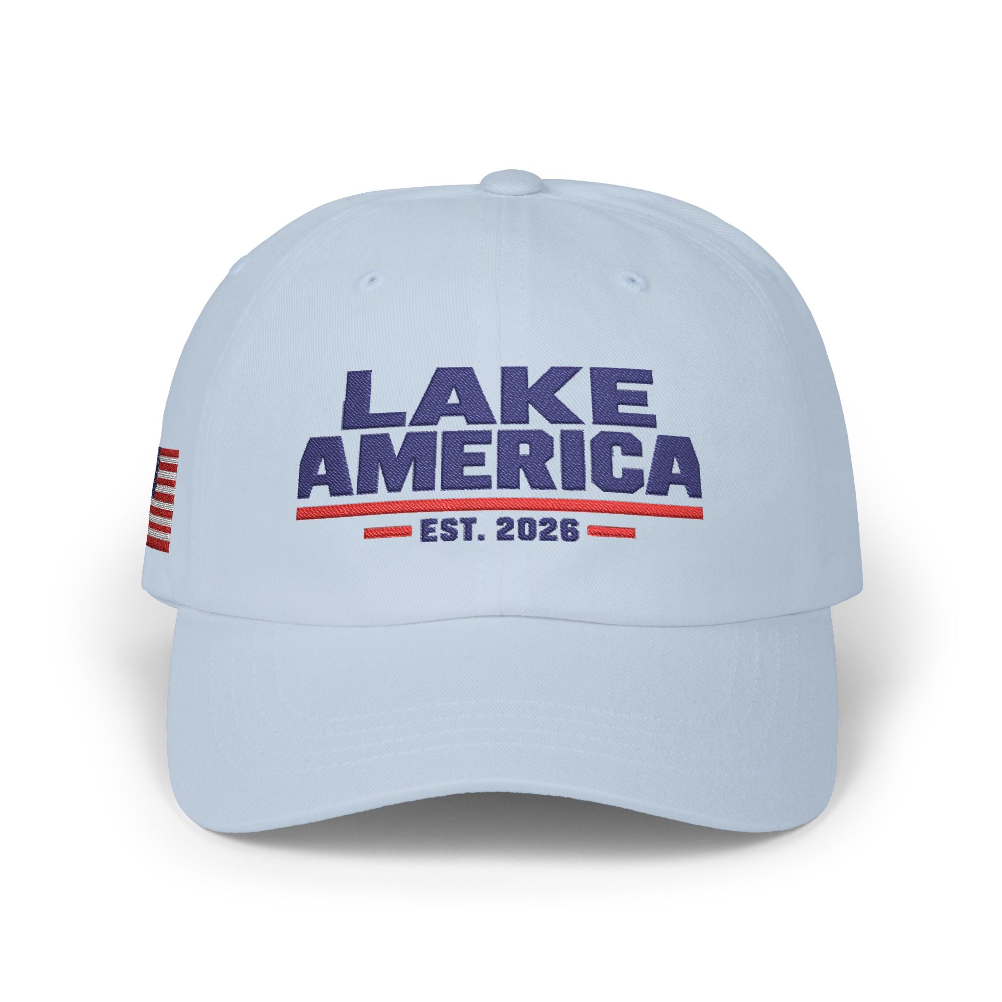 Lake America Heritage Dad Cap – Light Colorway + Side Embroidery