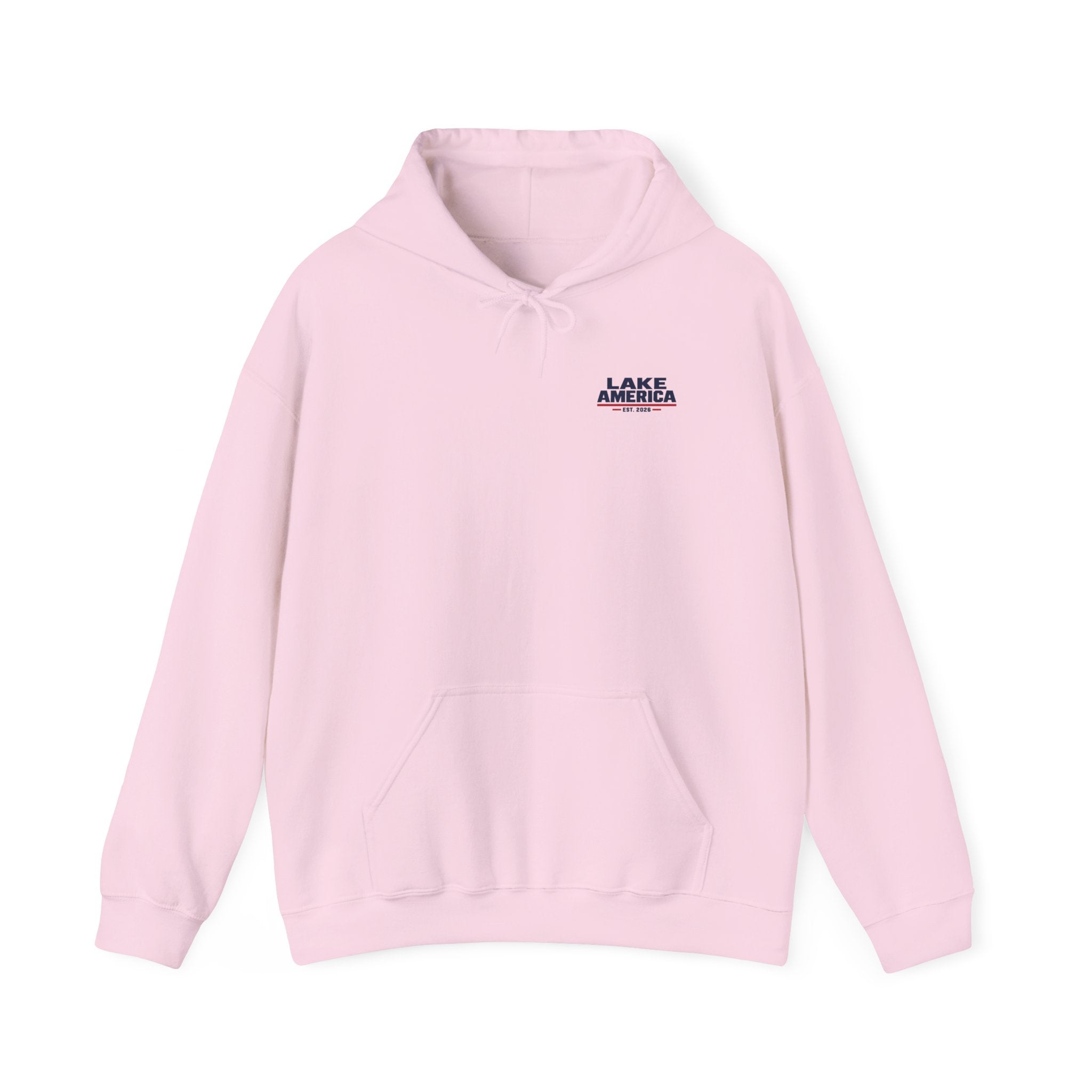 Lake America Vintage Flag Hoodie – Light Back Graphic