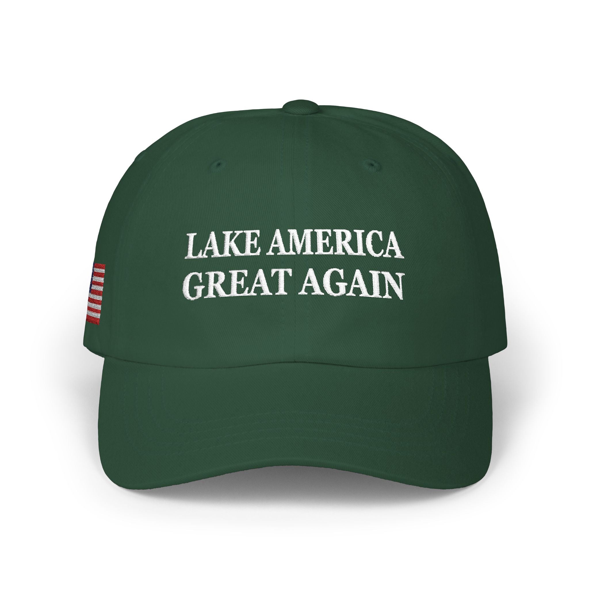 Lake America Great Again Dark Campaign Dad Cap – Side Flag Edition