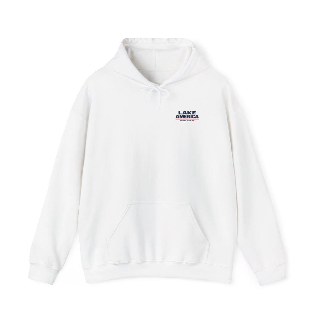 Lake America Vintage Flag Hoodie – Light Back Graphic
