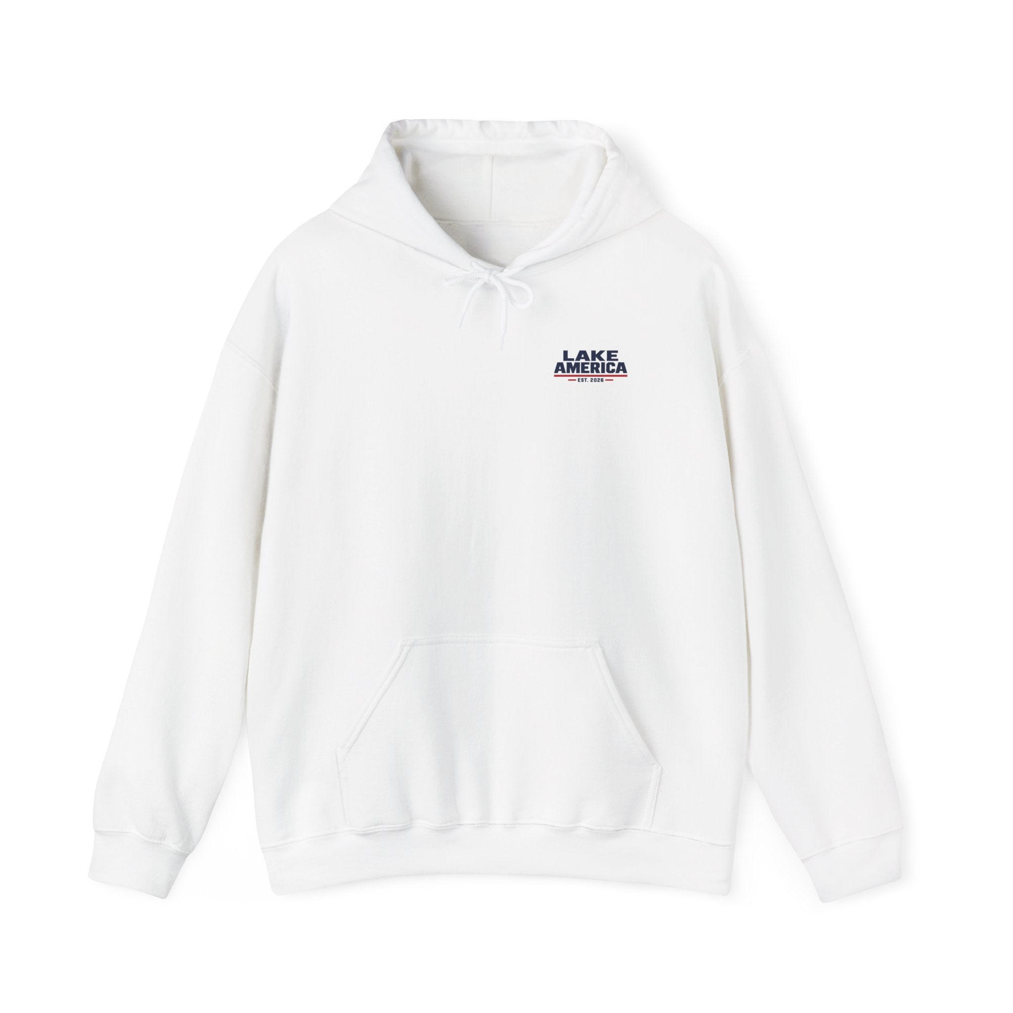 Lake America Vintage Flag Hoodie – Light Back Graphic