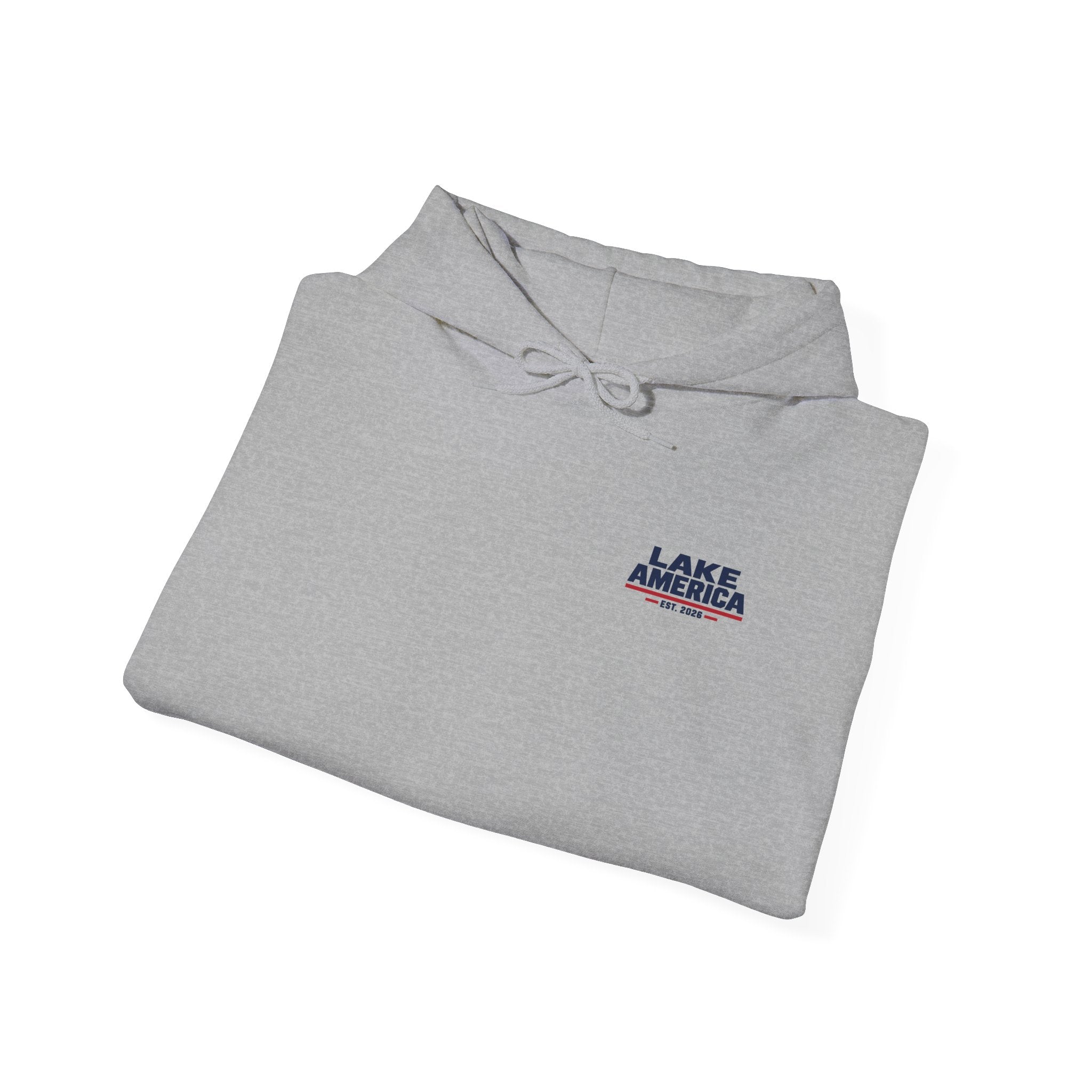 Lake America Vintage Flag Hoodie – Light Back Graphic