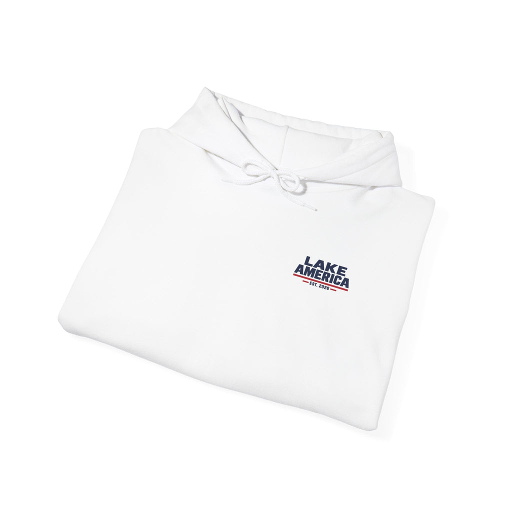 Lake America Vintage Flag Hoodie – Light Back Graphic