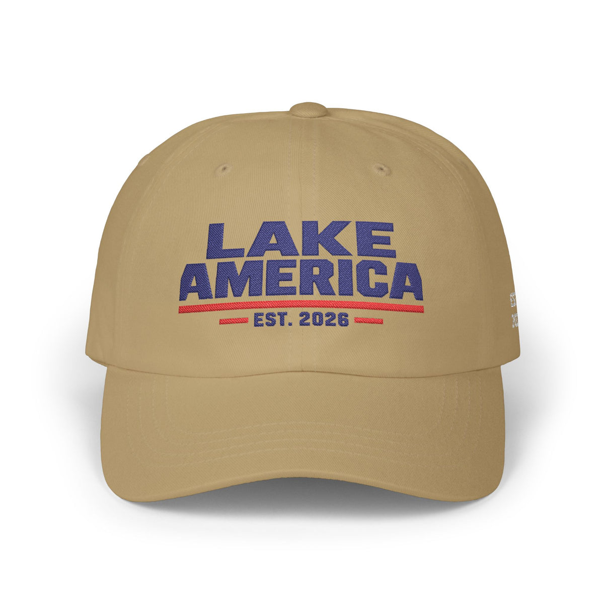 Lake America Heritage Dad Cap – Light Colorway + Side Embroidery