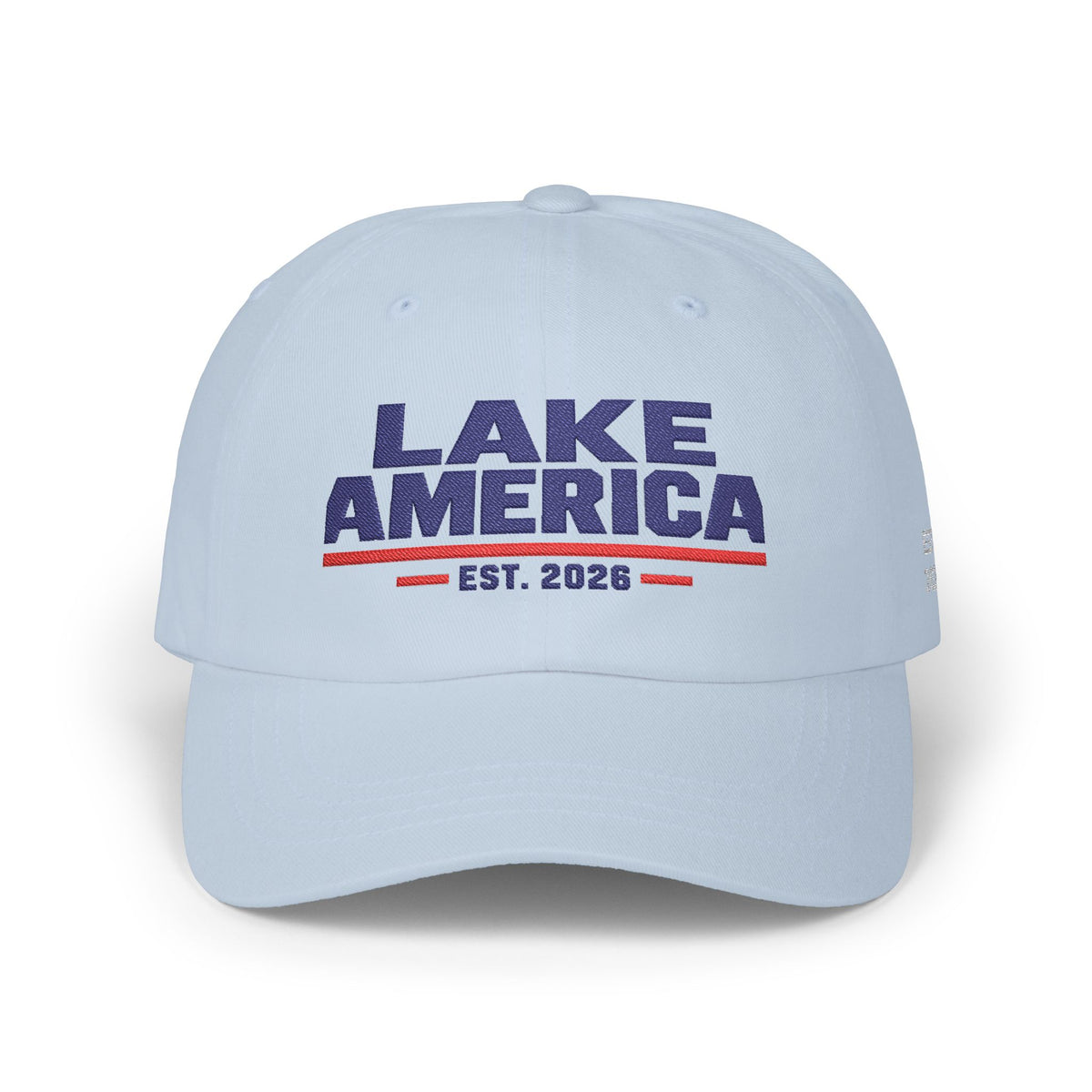 Lake America Heritage Dad Cap – Light Colorway + Side Embroidery